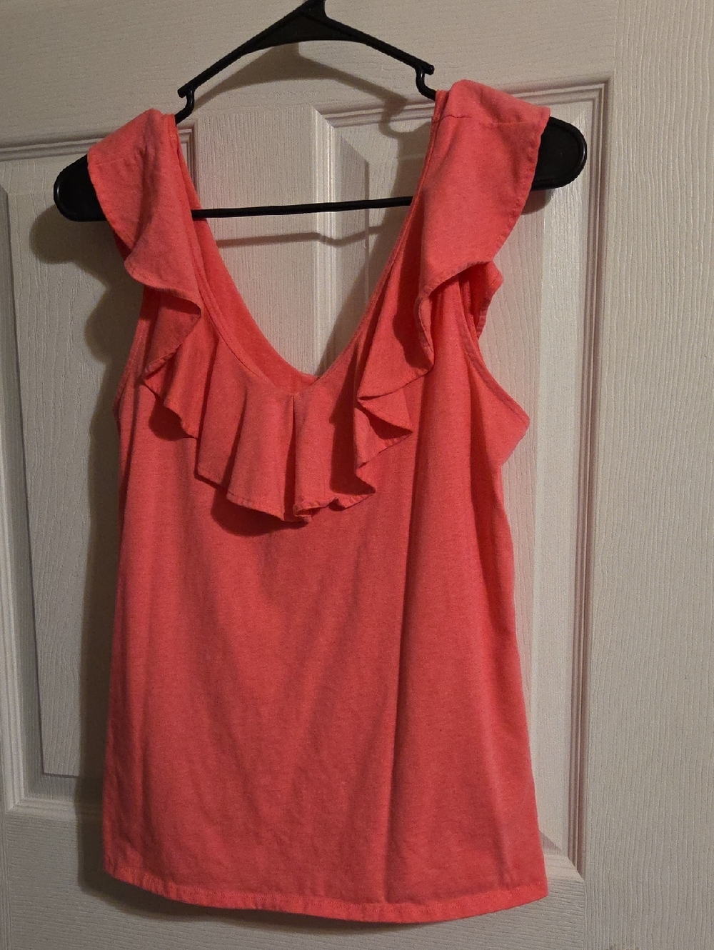 Lilly Pulitzer Coral Ruffle V-Neck Tank